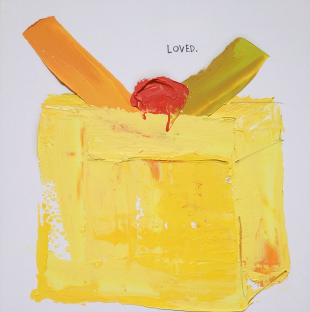 "Loved"  10" x 10"  Oil on Clayboard  $175 -- Gifted