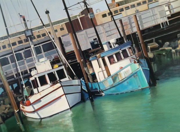 "Resting in the Harbor, San Francisco" 30" x 40", Oil $3,500